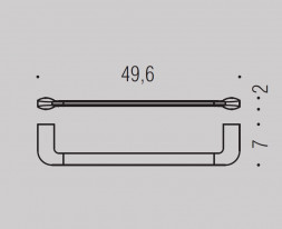 Полотенцедержатель COLOMBO DESIGN TRENTA B3010CR широкий