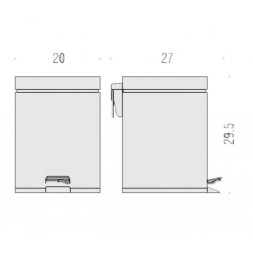 Ведро COLOMBO DESIGN COMPLEMENTI B9211 напольное с крышкой с педалью 6 л