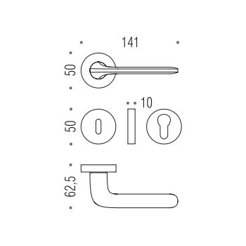 Дверная ручка Colombo ROBOQUATTRO ID41 RSB золото
