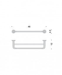 Полотенцедержатель COLOMBO DESIGN BASIC B2788 широкий двойной