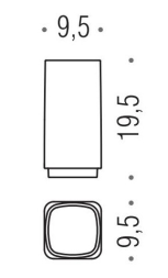 Запасная колба для туалетного ёршика Colombo Time с основанием стекло W4250