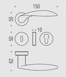 Дверная ручка Colombo WING DB31R хром матовый