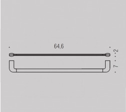 Полотенцедержатель COLOMBO DESIGN TRENTA B3011.NM широкий