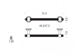 Полотенцедержатель COLOMBO DESIGN HERMITAGE B3310.OA широкий