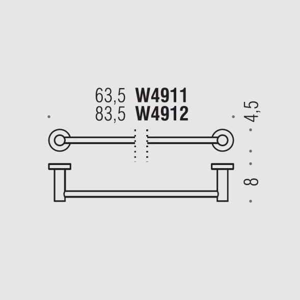 Полотенцедержатель COLOMBO DESIGN PLUS W4912.OM широкий