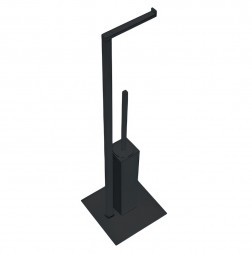 Стойка COLOMBO DESIGN MINI Q B5018.GM с держателем туалетной бумаги и ершиком цвет графит матовый