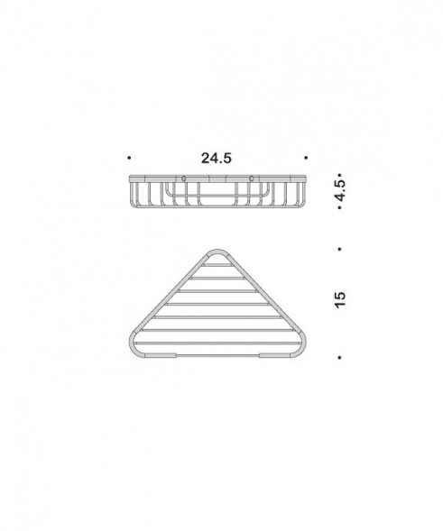 Полочка корзинка COLOMBO DESIGN BASIC B2734 угловая