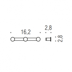 Крючок COLOMBO DESIGN MINI CD117.HPS1 тройной цвет нержавеющая сталь